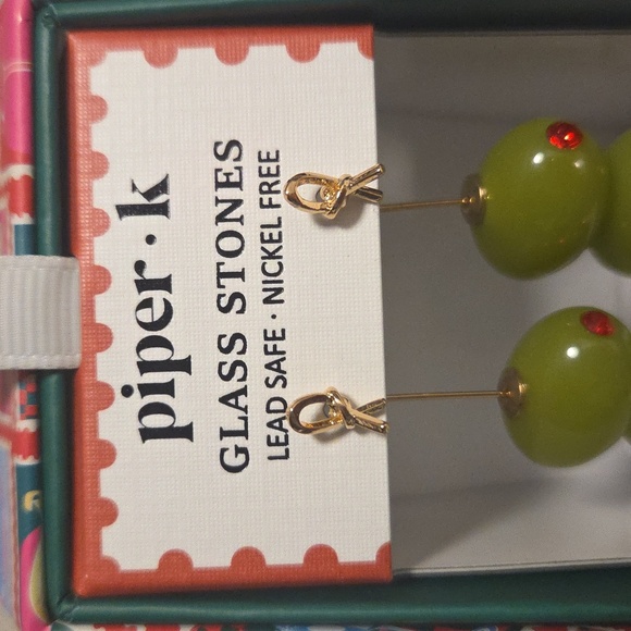 Nwt Martini Olives Earrings - Picture 2 of 3